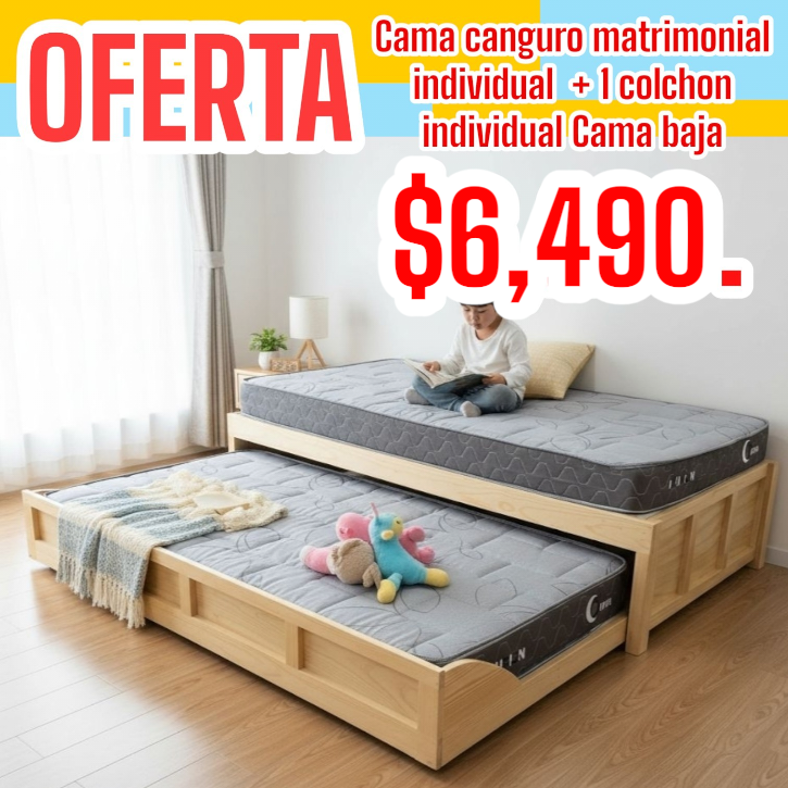 OFERTA...... duplex matrimonial-especial con 1 colchon cama baja